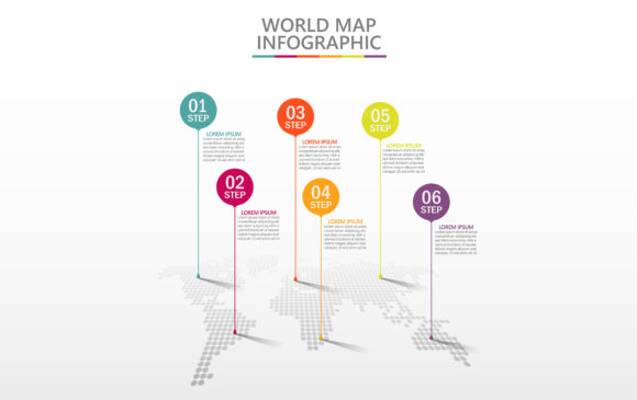 Business Worldmap Infographic: Vector EPS10 Guide