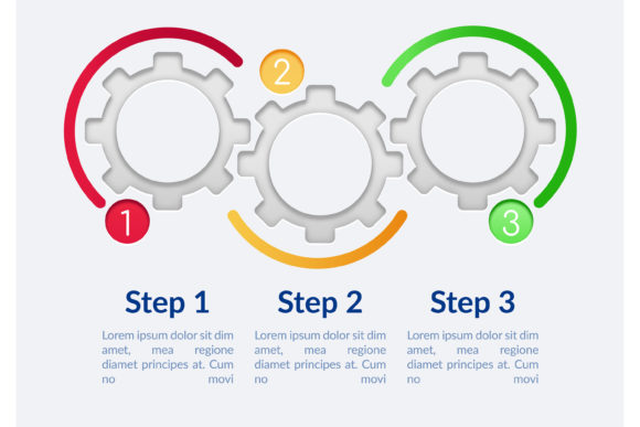 Empty Circle Gears Vector Infographic: Designing Effective Process Visuals