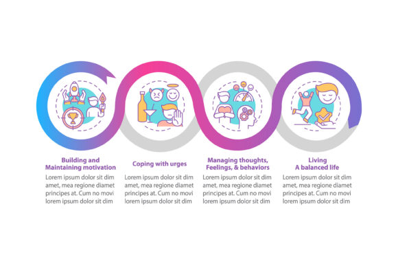 Evaluating the Addiction Recovery Steps Vector Template for Professional Design