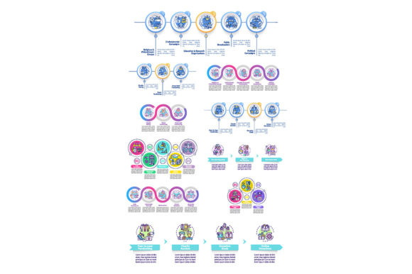 Fundraising Types Vector Infographic Set Guide