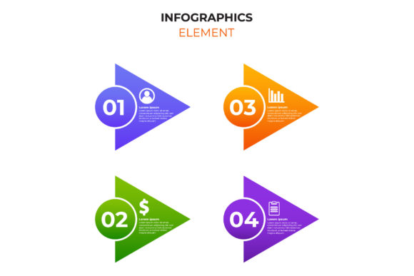 Gradient Infographic with Business Icon Design Guide